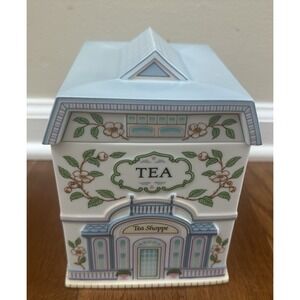Vintage 1990 Lenox Spice Village Tea Shoppe Canister Fine Porcelain